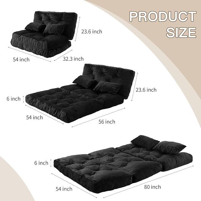 Folding Sofa Bed, Convertible Sleeper Chair - Image 2