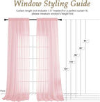 Blush Pink Bedroom Curtains 96 Length - Image 2
