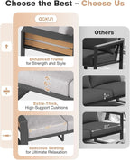 Aoxun Aluminum Patio Furniture Set, 4 Piece Luxury Outdoor Sectional - Image 3