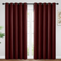 Yakamok Room Darkening Curtains 62x84 inch Length Burgundy Red-Living Room | 2 by Yakamok