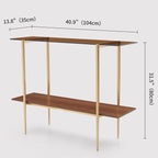 LumFurn Glass Console Table for Living Room, Foyer & Entrance, 2-Tiers - Image 2