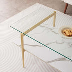 LumFurn Rectangle Coffee Table for Living Room, Mid-Century Modern Design - Image 8