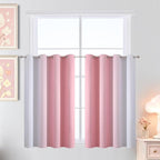 Pink and Greyish White Ombre Blackout Curtains - Image 2