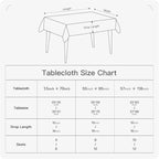 BALCONY & FALCON Rectangle Table Cloth Waterproof Tablecloth Fuzzy Linen and - Image 6