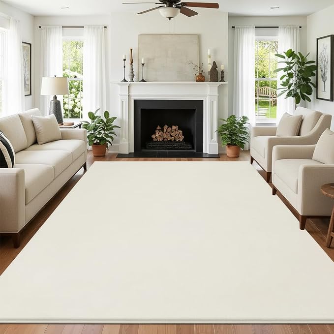 SHACOS Ultra Soft 6x9 Faux Rabbit Fur Area Rugs by SHACOS