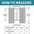 Linen Curtains 95 Inch Length for Living Room 2 Panels, Caramel Brown | Semi - Image 6