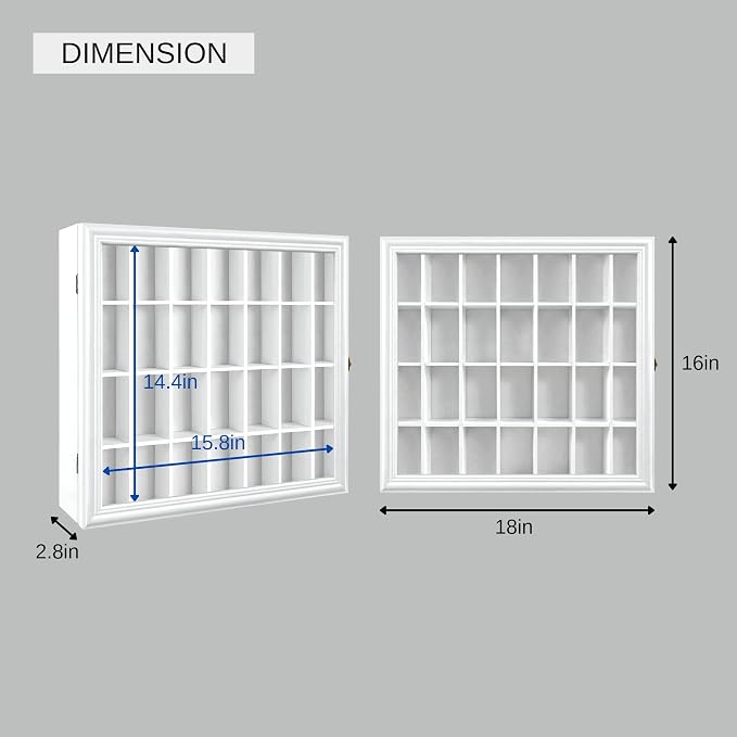 Shot Glass Display Cabinet Solid Wood - Image 6