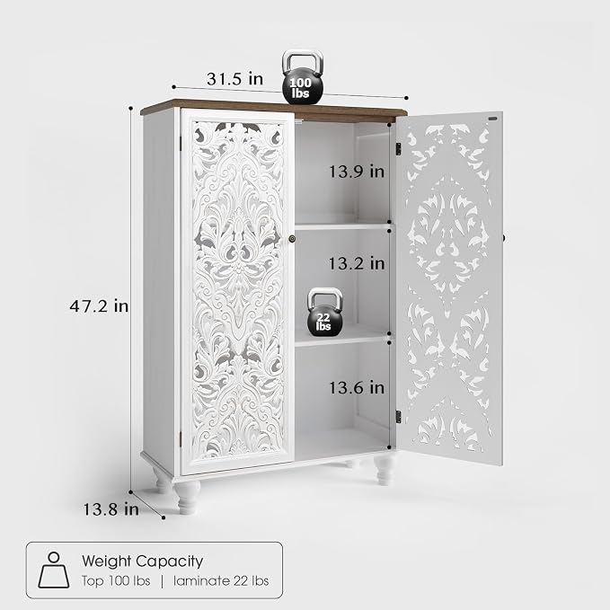 JOINICE 47" Tall Accent Cabinet - Image 2