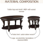 LKTART Wood Coffee Table Set - Image 4