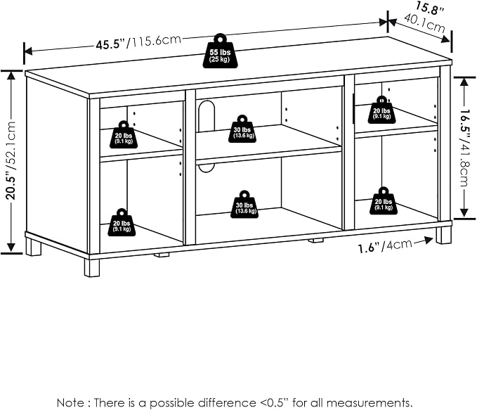 Furinno Classic TV Stand, Entertainment Center, TV Console - Image 6