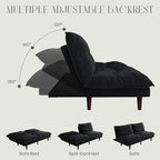 DreamDashio Futon Sofa Bed, 69 inch Futon Couch - Image 3