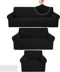 Peryiter 3 Pcs Couch and Loveseat Covers Set Sofa Cover by Peryiter