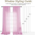 Light Pink Bedroom Curtains 96 Length - Image 7