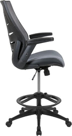 Flash Furniture Kale High Back Dark Gray Mesh Spine-Back Ergonomic Drafting - Image 7