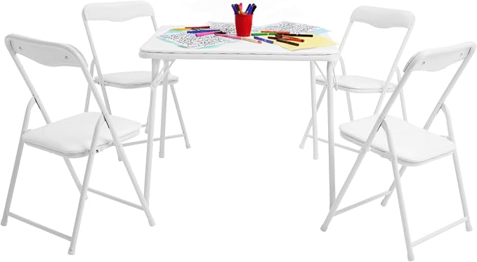 Flash Furniture Mindy Kids 5-Piece Folding Square Table and Chairs Set - Image 2