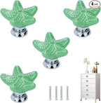 Starfish Drawer Knobs Coastal Kitchen Cabinet Knos Beach Themeb Knob Ceramic by Brosay