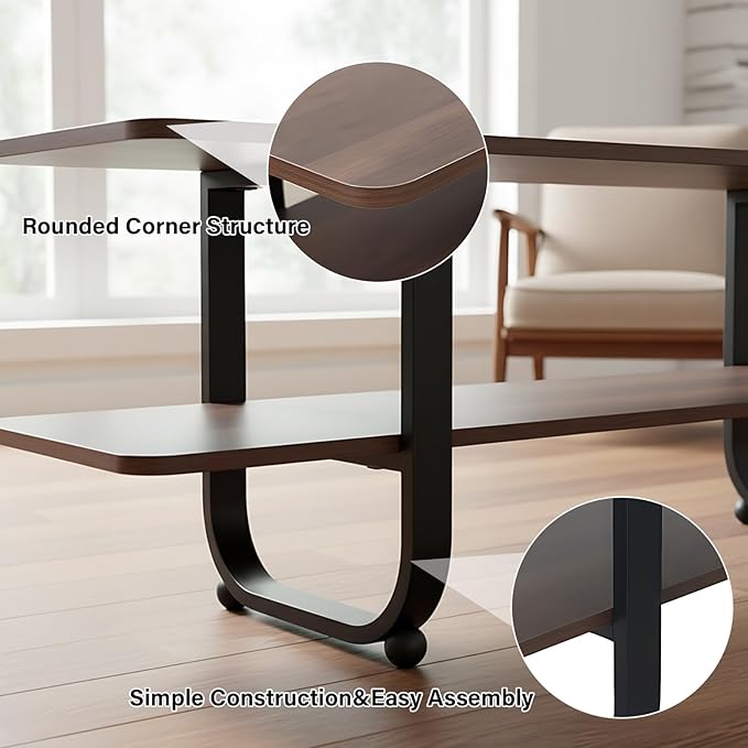 Tiita Bamboo TV Stand with Storage - Image 3