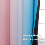 Pink and Blue Ombre Curtains for Bedroom 72 Inch Long | Room Darkening Curtains - Image 5