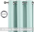Yakamok Room Darkening Curtains 42x84 inch Length Aqua-Living Room | 2 panels - Image 2