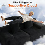 83.5" Boneless Loveseat Couch, Cloud Comfy Couches - Image 4