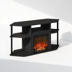 Furinno Jensen Fireplace TV Stand, NO Heat Decorative Electric Fireplace Corner - Image 3