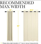 NICETOWN Beige Room Darkening Curtains 86" Long - Image 7