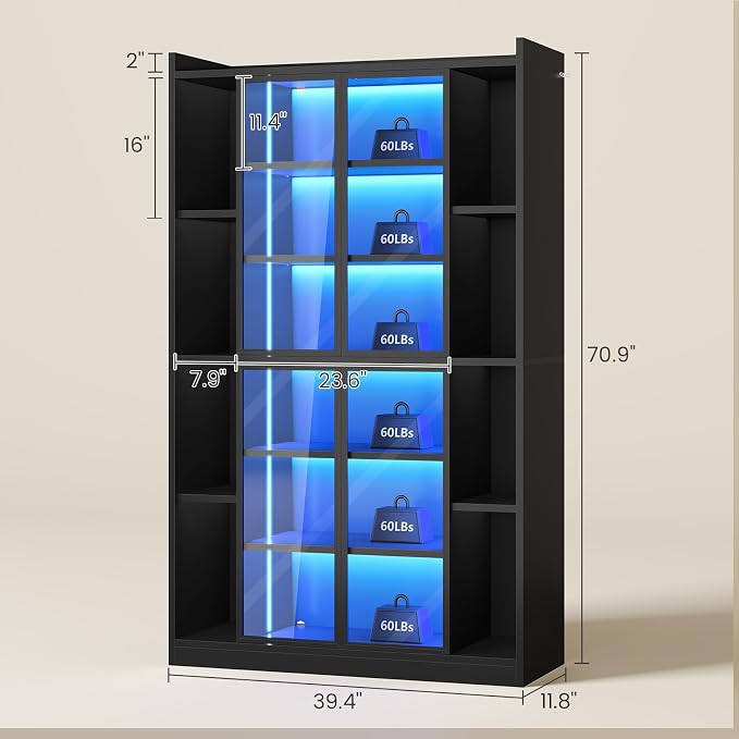 SEDETA 71" Display Cabinet - Image 2