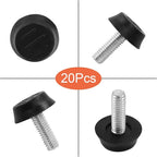 20Pcs 1/4" Thread Adjustable Furniture Levelers, M6 Stainless Steel Screw in - Image 3
