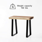 Greenage Natural Wood Rectangle Bench 20"x14"x18" Coffee Side Table - Image 7