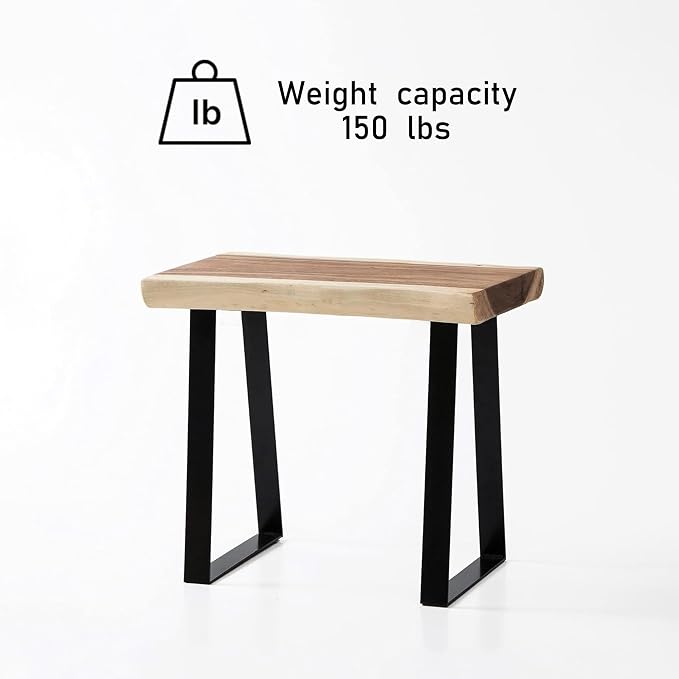 Greenage Natural Wood Rectangle Bench 20"x14"x18" Coffee Side Table - Image 7