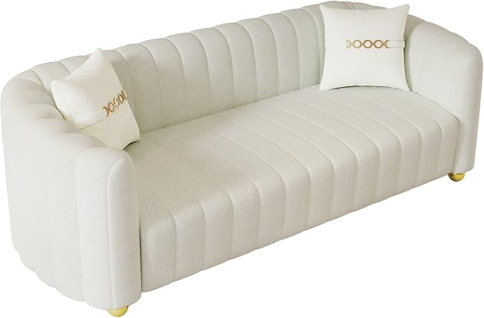 83.46" Fabric Couch for Living Room, Cute Modern Sofa - Image 7