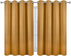 Mustard Yellow Thermal Blackout Curtains/52 x 45 Inch/Set of 2 Panels Room - Image 2