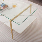 LumFurn Rectangle Coffee Table for Living Room, Mid-Century Modern Design - Image 6