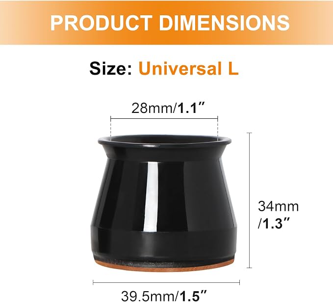 24 Pcs Chair Leg Floor Protectors - Image 7