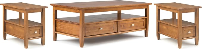 SIMPLIHOME Warm Shaker Solid Wood Transitional-Style 48-inch Wide Coffee Table by SimpliHome