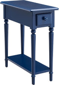 Leick Home Coastal End Table, Solid Wood, 1 Drawer, Bottom Display Shelf by LeickFurniture