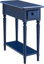 Leick Home Coastal End Table, Solid Wood, 1 Drawer, Bottom Display Shelf by LeickFurniture