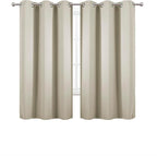 Light Beige Blackout Curtains 34 x 63 Inch Length/Set of 2 Curtain - Image 2