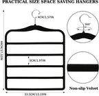 Closet Organizers and Storage, 3 Pack Pants-Hangers-Space-Saving, Velvet Non - Image 9