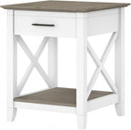 Bush Home End Table with Drawer, Nightstand with Storage, Living Room and by BushHome