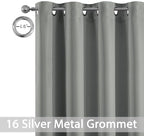 Yakamok Dove Grey Room Darkening Curtains 84 inch Sliding Door Drapes | 1 - Image 3