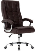 Executive Office Chair Adjustable Leather Chair High Back Swivel Office Desk by HOXNE