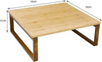 soges Small Foldable Coffee Table, Wooden Low Table - Image 8