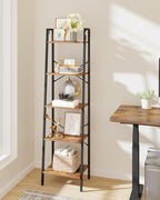 Hzuaneri Ladder Shelf, Bookshelf Bookcase, Freestanding Corner Storage Shelve - Image 4