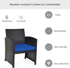 Tangkula 4 Pieces Patio Wicker Conversation Furniture Set, Patiojoy Sofa & - Image 7