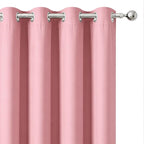 Pink Blackout Curtains 34 x 84 Inch Length/Set of 2 Curtain Panels/Thermal - Image 6