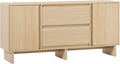Walker Edison Modern Beveled 2-Door, 2-Drawer Sideboard, 63 Inch, Coastal Oak by WalkerEdison