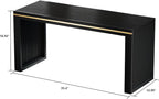 Bamboo Indoor Long Dining Bench, Outdoor Modern Wood Benches 35 Inch Bamboo - Image 3
