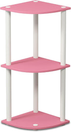 Furinno TURN-N-TUBE Corner Shelf, 3-Tier Corner Bookshelf, Display Storage - Image 7