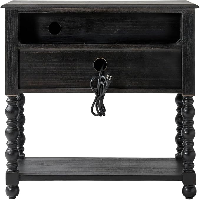 HULALA HOME Farmhouse Storage End Table - Image 9